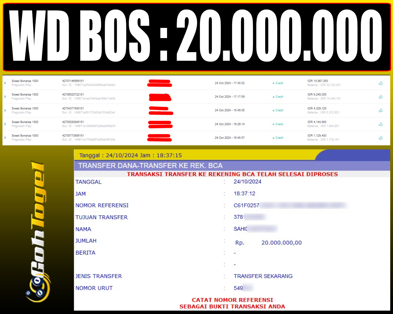  SELAMAT KEPADA ID XXX JACKPOT SLOT PRAGMATIC