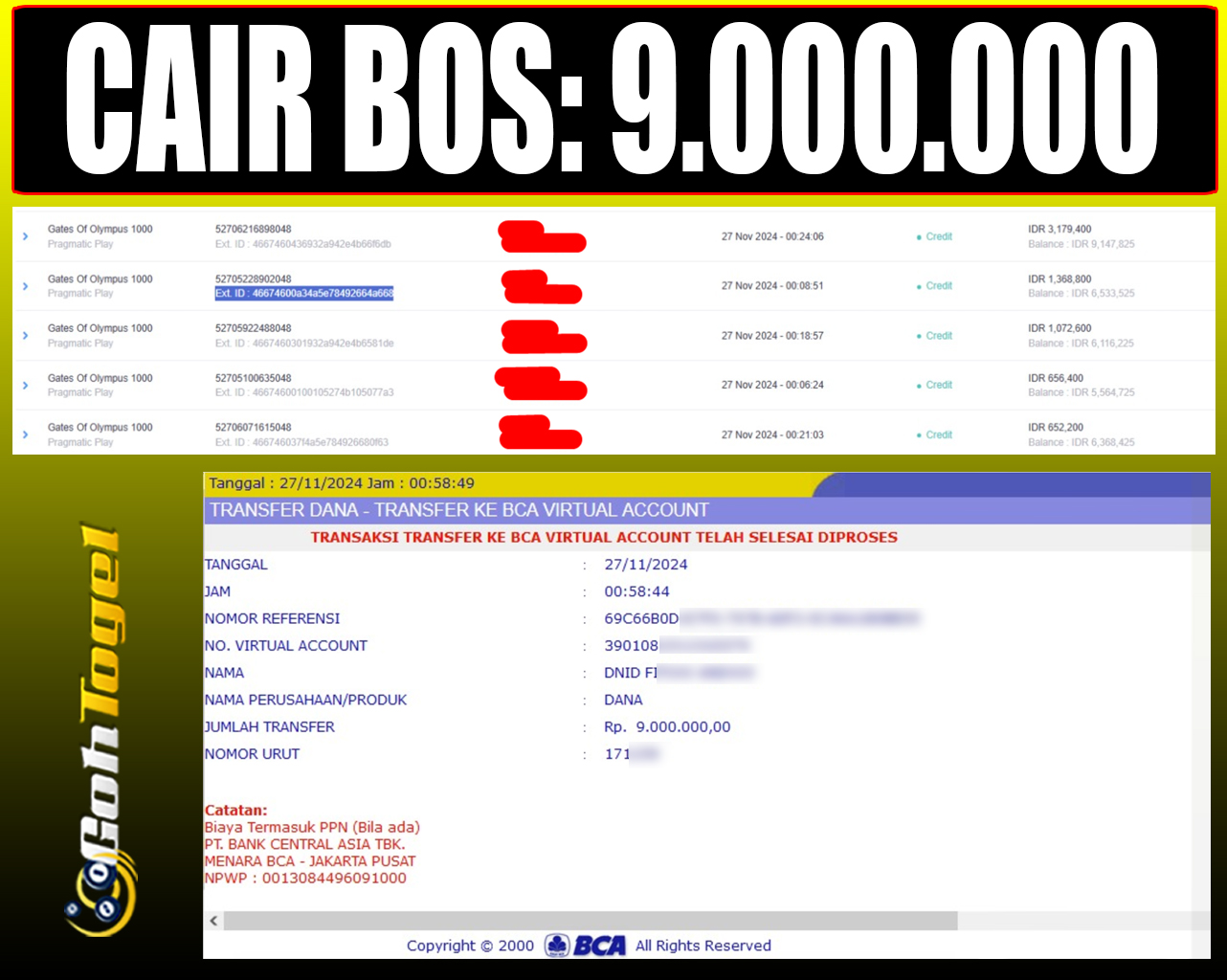 SELAMAT KEPADA ID XXX JACKPOT SLOT PRAGMATIC