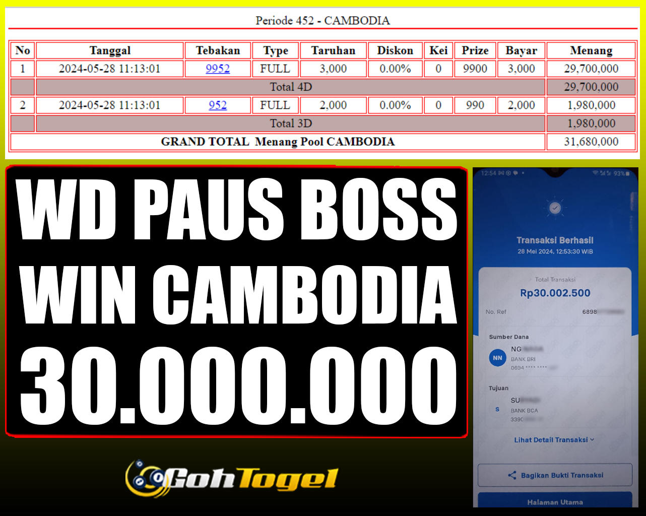 SELAMAT KEPADA ID XXX JACKPOT TOGEL CAMBODIA