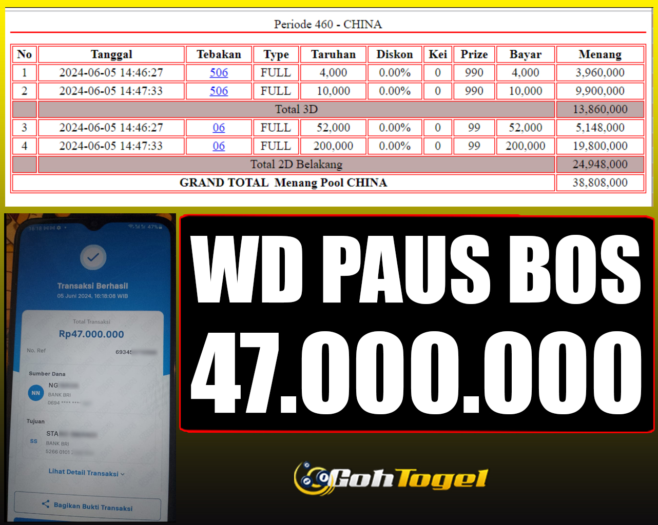 SELAMAT KEPADA ID XXX JACKPOT TOGEL CHINA