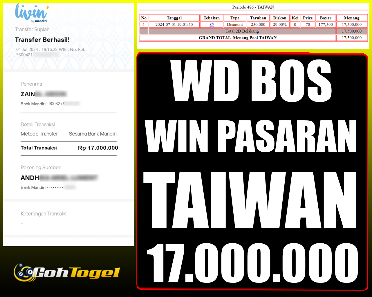 SELAMAT KEPADA ID XXX JACKPOT TOGEL TAIWAN