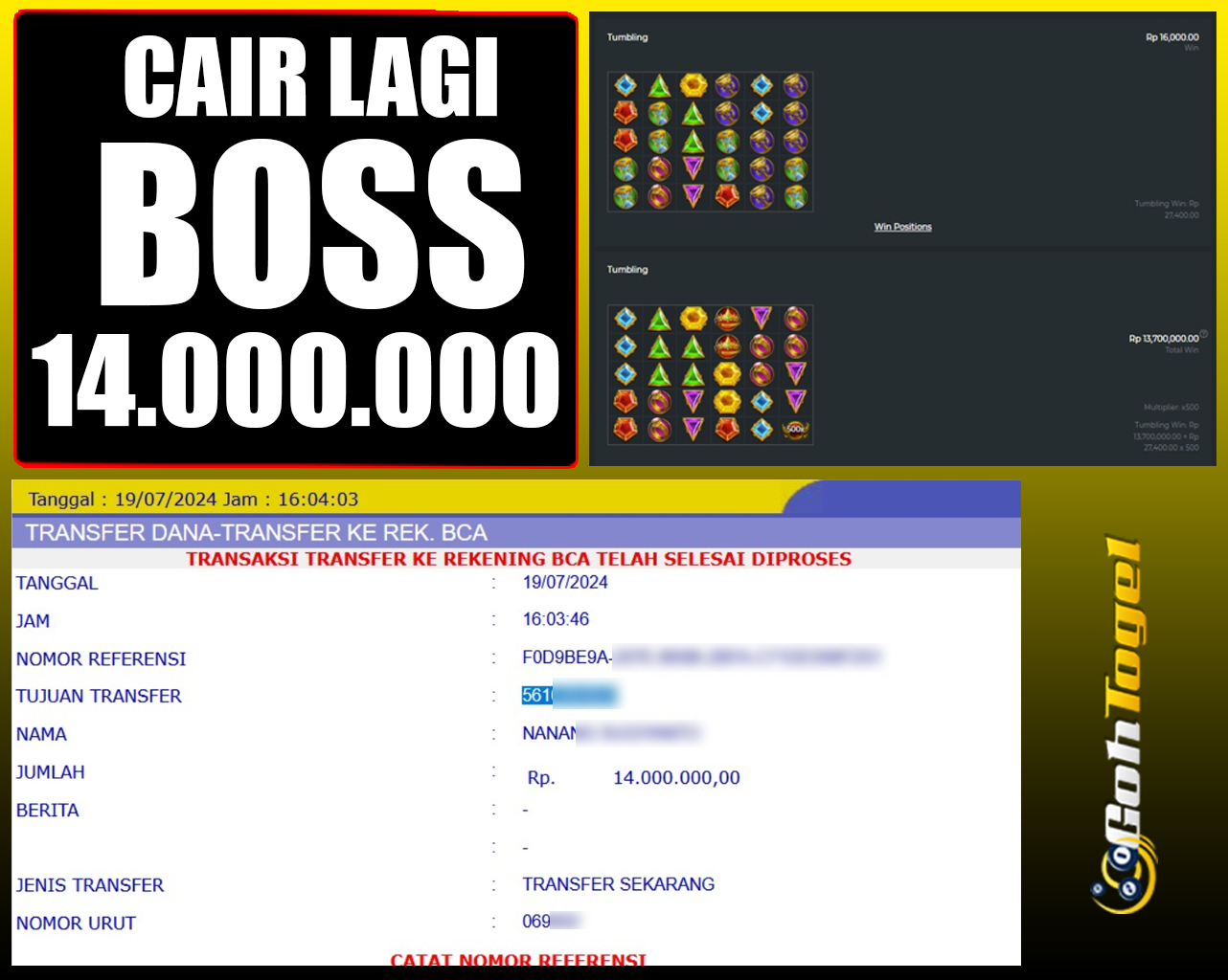 SELAMAT KEPADA ID XXX MEMBER GOHTOGEL JACKPOT SLOT GATES OF OLYMPUS