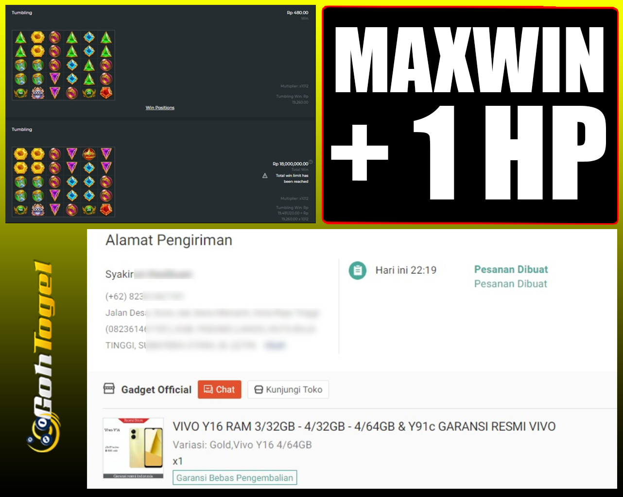 SELAMAT KEPADA ID XXX MEMBER GOHTOGEL JACKPOT SLOT GATES OF OLYMPUS